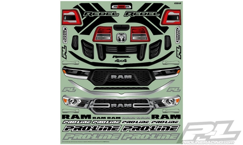 Predrezaná priehľadná karoséria 2020 Ram Rebel 1500 pre E-REVO 2.0