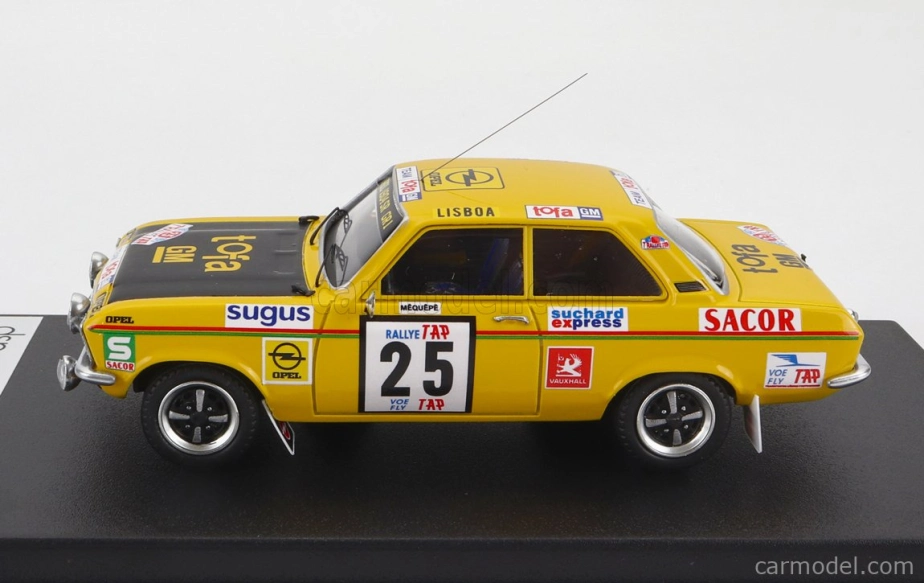 Trofeu Opel Ascona (night Version) N 25 Rally Tap 1973 M.quepe - M.amaral 1:43 Žlutá Černá