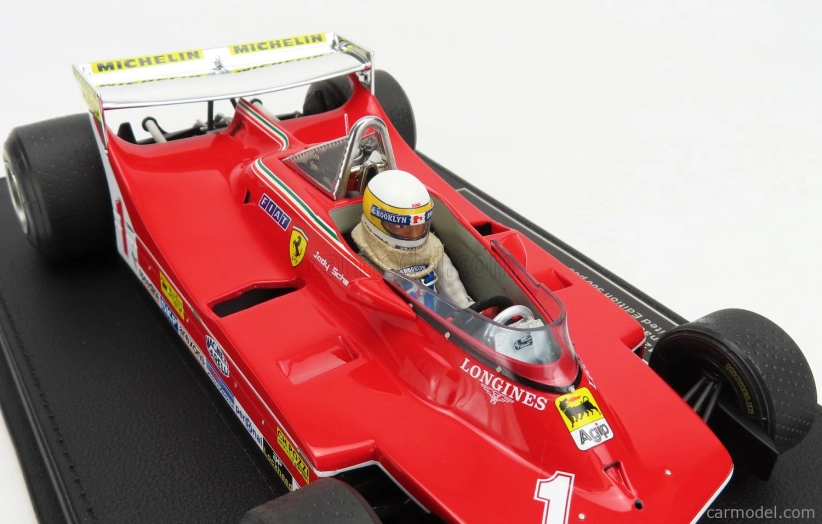 Gp-replicas Ferrari F1  312 T5 N 1 Monaco Gp 1980 (with Pilot Figure) Jody Scheckter 1:18 Red