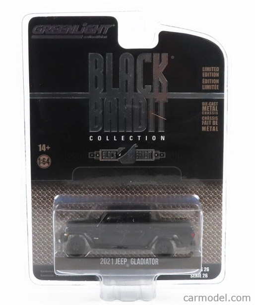 Greenlight Jeep Gladiator Pick-up 2021 - Black Bandit 1:64 Black