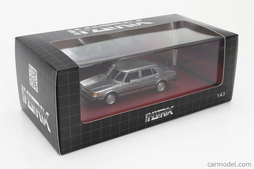 Modely v mierke Matrix Saab 900 Cd Turbo 1986 1:43 Grey Met