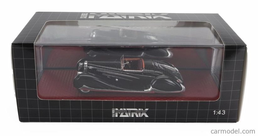 Matrix scale models Bugatti Type 57c Cabriolet Van Vooren 1939 1:43, černá