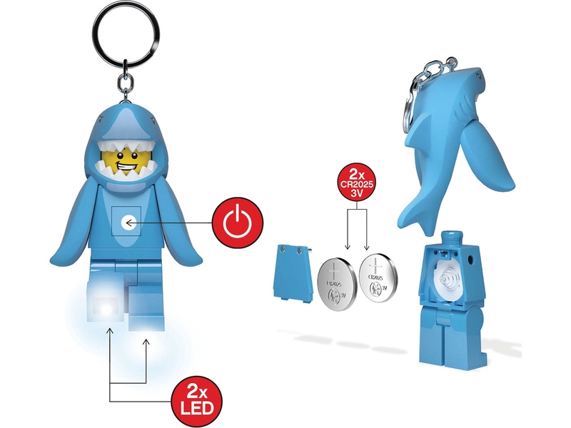 LEGO Iconic svítící klíčenka - Žralok