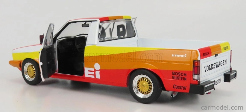 Solido Volkswagen Caddy Pick-up Mki Kamei Tribute 1982 1:18 oranžová žltá červená