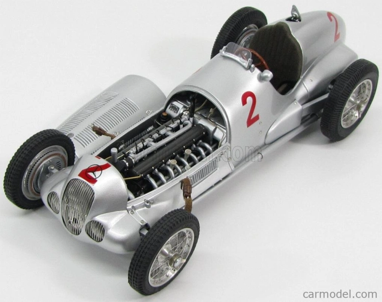 Cmc Mercedes benz F1 W125 N 2 Gp Donington 1937 H.lang 1:18 Strieborný