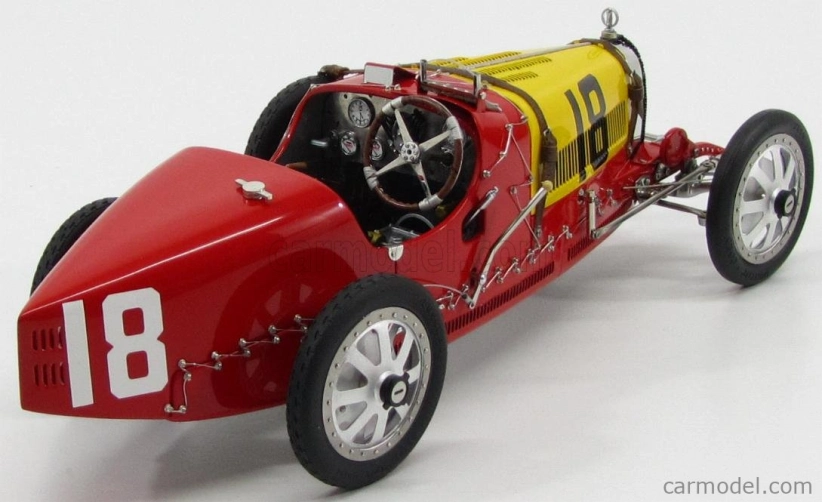 Cmc Bugatti T35 N 18 National Colour Project Spain 1924 1:18 Červená Žlutá