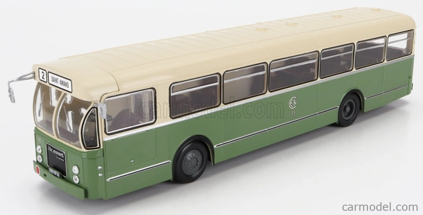 Edicola Brossel Bl55 Bus Saint-amano 1966 1:43 krémovo zelená