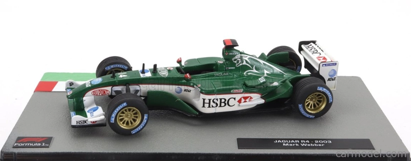 Edicola Jaguar F1  R4 N 14 Season 2003 Mark Webber 1:43 Zelená Bílá