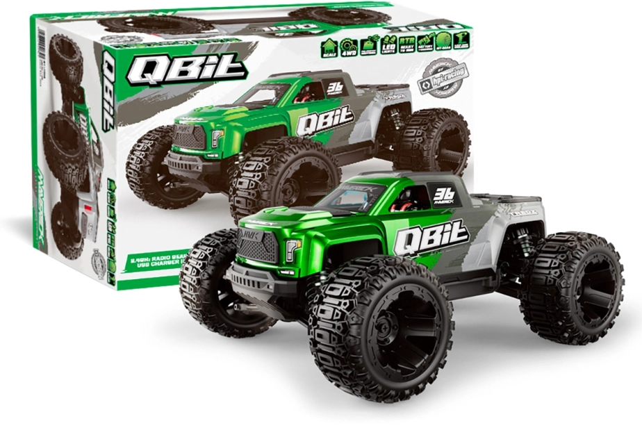 Qbit MT 1/16th Monster Truck - Zelený