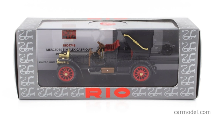 Rio-models Mercedes Benz Simplex Cabriolet Open 1902 1:43 čierna