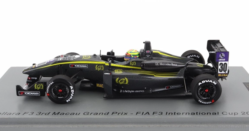 Spark-model Dallara F3 Team Double R Racing N 30 3. Macau Gp International Cup 2015 Alexander Sims 1:43 Black