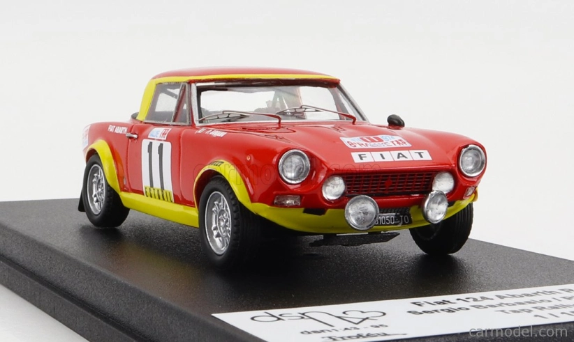 Trofeu Fiat 124 Abarth N 11 Rally Tap 1974 S.barbasio - P.sodano 1:43 Červená Žlutá