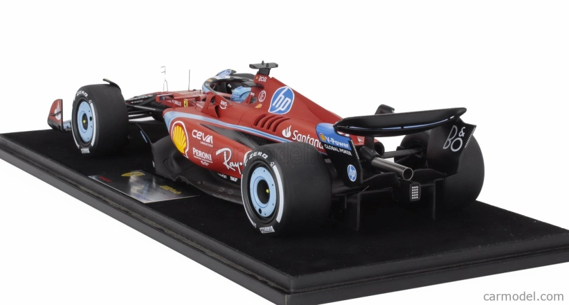 Looksmart Ferrari F1  Sf-24 Team Scuderia Ferrari N 16 3rd Miami Gp 2024 Charles Leclerc - Con Vetrina - With Showcase 1:18 Červená Černá Světle Modrá