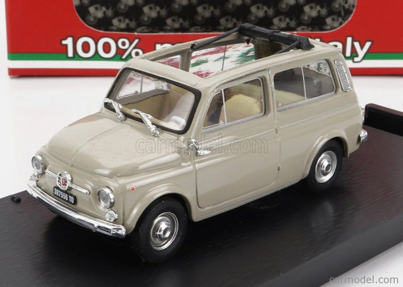 Brumm Fiat 500 Giardiniera - Tetto Aperto - Otvorená strecha 1960 1:43 Béžová