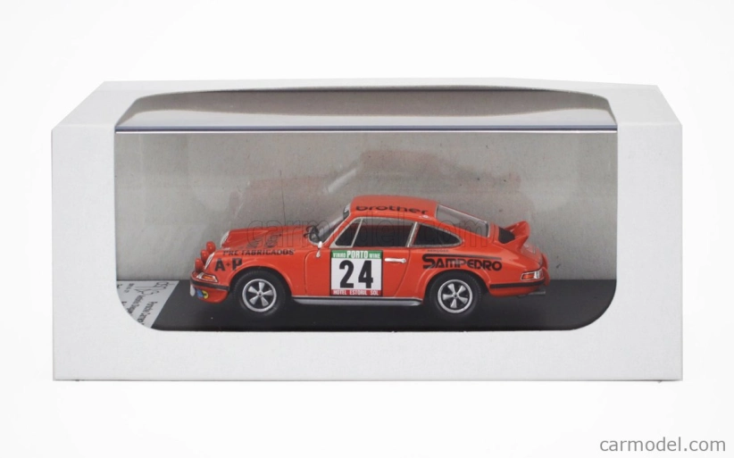 Trofeu Porsche 911 Carera Rs Coupe (night Version) N 24 Rally Portugal 1979 Antonio Diegues - Henrique Alegria 1:43 Orange