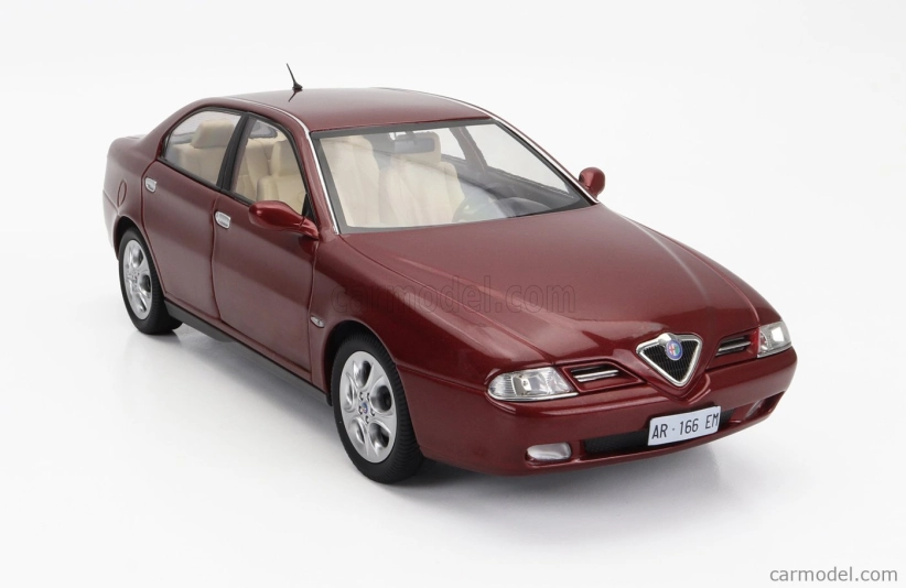 Mitica-diecast Alfa romeo 166 3.0 V6 1998 – Beige Interior 1:18 Rosso Proteo Met Red