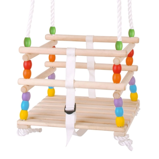 ROZBALENÉ - Bigjigs Toys Drevená korálková hojdačka