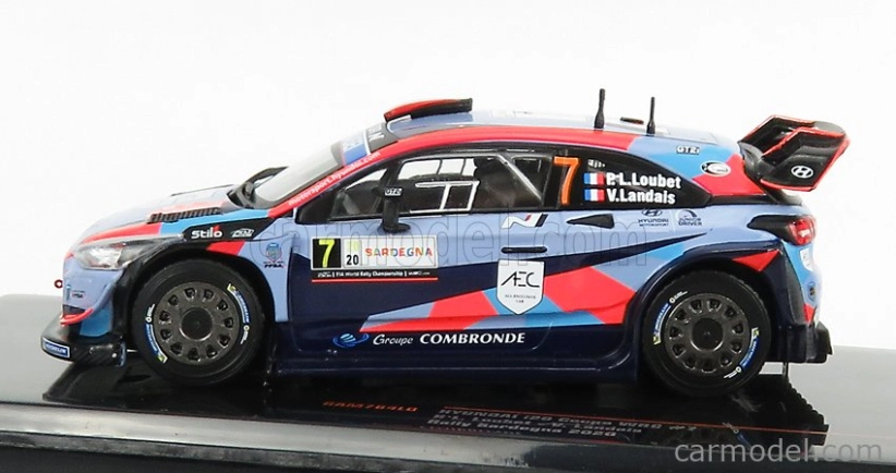 Ixo-models Hyundai I20 Coupe Wrc N 7 Rally Sardegna 2020 P.l.loubet - V.landais 1:43 Svetlo modrá červená čierna
