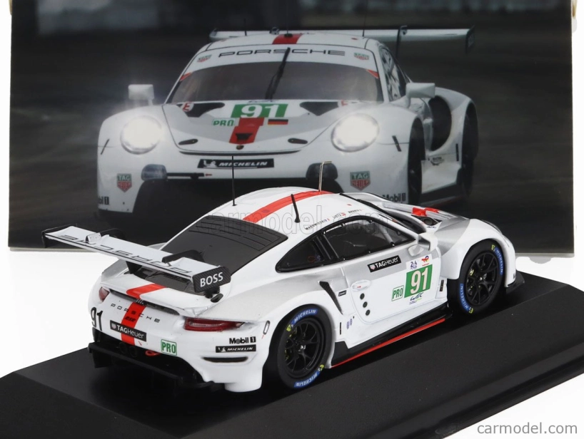 Ixo-models Porsche 911 991-2 4.2l Team Porsche Gt N 91 Winner Lmgte Pro Class 24h Le Mans 2022 Gianmaria Bruni - Richard Lietz - Frederic Makowiecki 1:43 Biela Sivá Červená