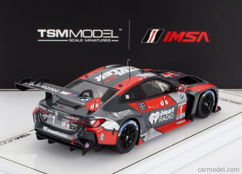 Truescale BMW radu 4 M4 Gt3 Team Paul Miller Racing N 1 12h Sebring 2024 Bryan Sellers - Madison Snow - Neil Verhagen 1:43 Sivá červená