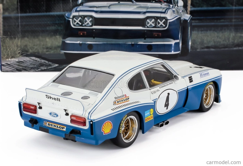 Werk83 Ford england Capri Rs 3100 N 4 Etcc Zandvoort 1974 Jochen Mass - Rolf Stommelen 1:18 Modrá biela