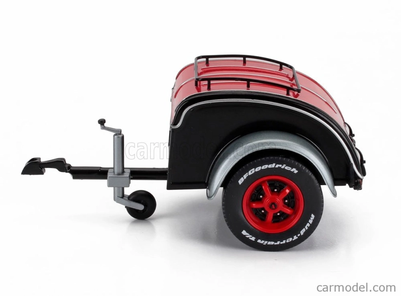 Solido Volkswagen T1 Van Kool Combi Sport With Trailer 1950 1:18 Černá Stříbrná Červená