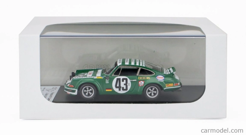 Trofeu Porsche 911 Carera Rs Coupe (night Version) N 43 24h Le Mans 1973 Jurgen Zink - Gerd Quist - Manfred Laub 1:43 Zelená Bílá