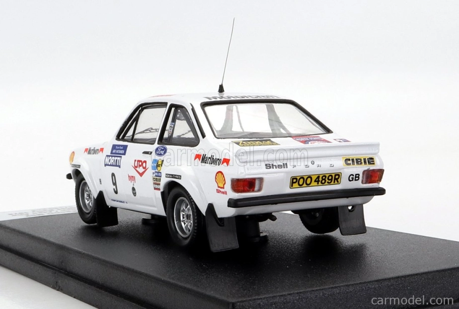 Trofeu Ford england Escort Mkii (nočná verzia) N 9 Rally 1000 Lakes 1976 A.vatanen - A.aho 1:43 Biela červená