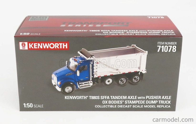 Dm-models Kenworth T880s Truck Cassone Ribaltabile 4-assi 1990 1:50 Blue