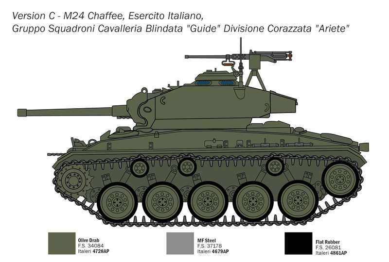 Italeri Kampfpanzer M24 Chaffee Military Tank 1:35 /
