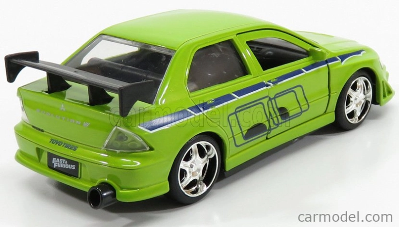 Jada Mitsubishi Brian's Lancer Evolution Vii 2002 - Brian O'conner - Fast & Furious Ii (2003) 1:32 Zelená