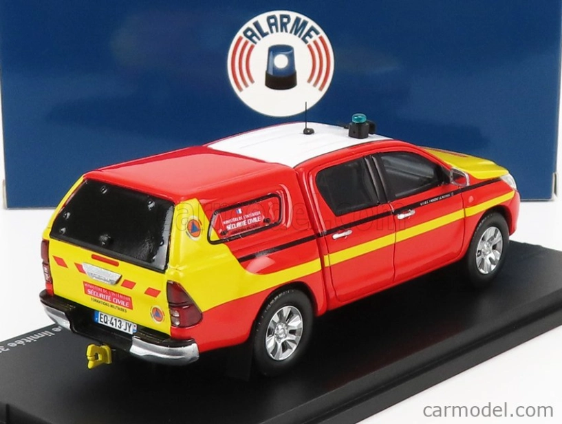 Alarme Toyota Hi-lux Double Cabine Pick-up Closed Securite Civile 2011 1:43 Červená Žlutá