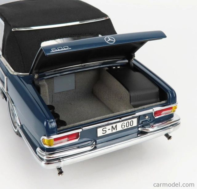 Cmc Mercedes Benz S-class 600 Pullman (w100) Landaulet Soft-top Semiconvertible 1969 1:18 Modrá