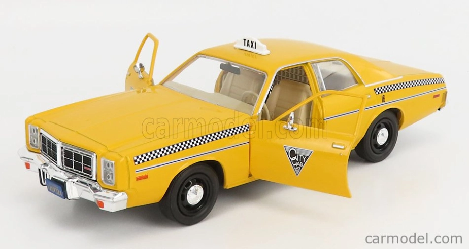 Greenlight Dodge Monaco Taxi City Cab Co 1978 - Rocky Iii Movie 1:24 Žlutá