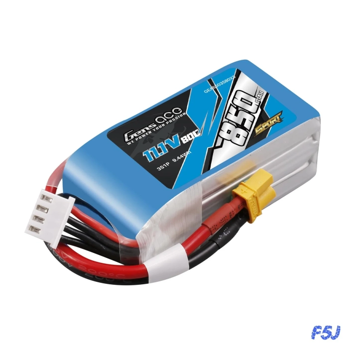 Gens ace akumulátor LiPo 850mAh 3S 11.1V 80C XT30 Plug | RCprofi.cz