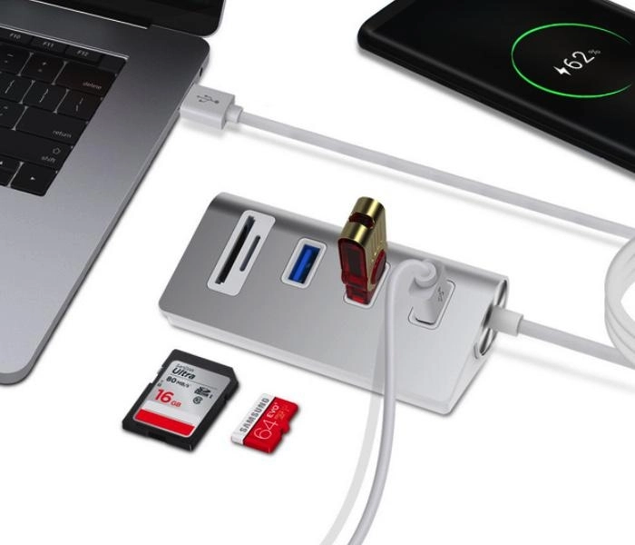 5in1 Aluminum Alloy Docking Station / Card Reader (USB 3.0)