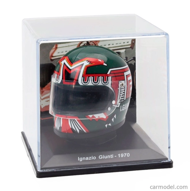 Edicola Helma F1 Casco Helma Ignazio Giunti 312b Team Ferrari Sezóna 1970 1:5 Tmavo zelená červená biela