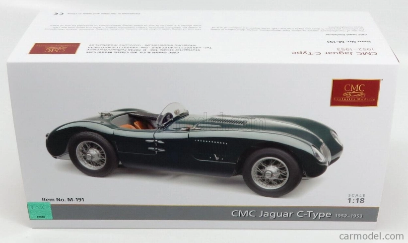 Cmc Jaguar C-type Spider Street Version 1952 1:18 British Racing Green