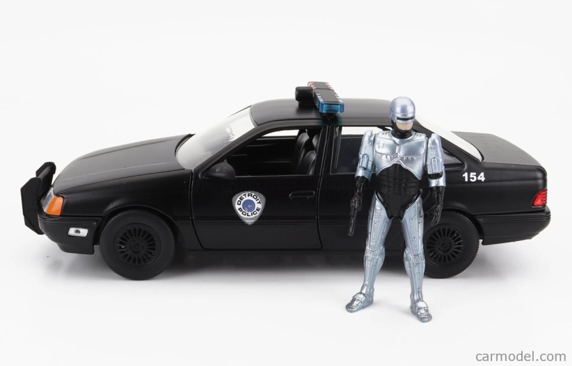 Jada Ford usa Taurus Lx Detroit Police 1986 With Robocop Figure 1:24 Black