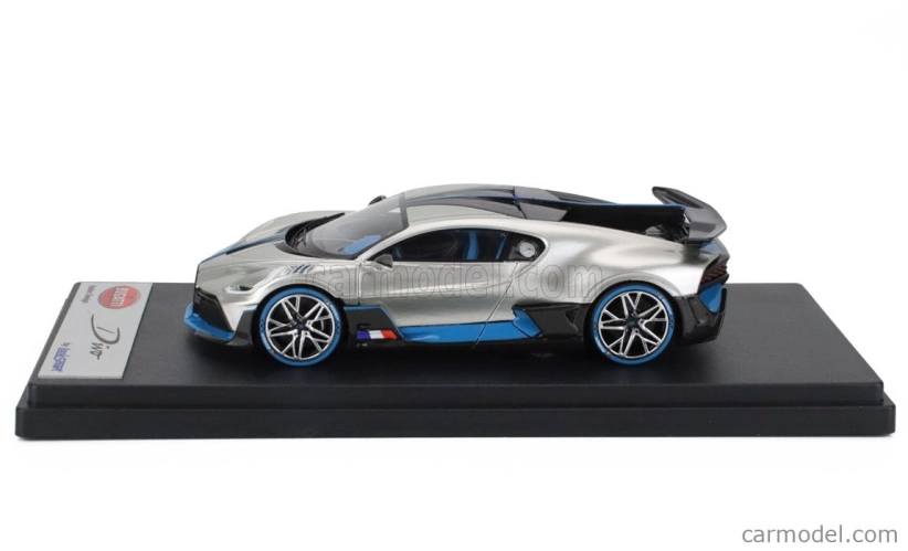 Looksmart Bugatti Divo 2018 1:43 Argent Lesklý - Stříbrný Karbon