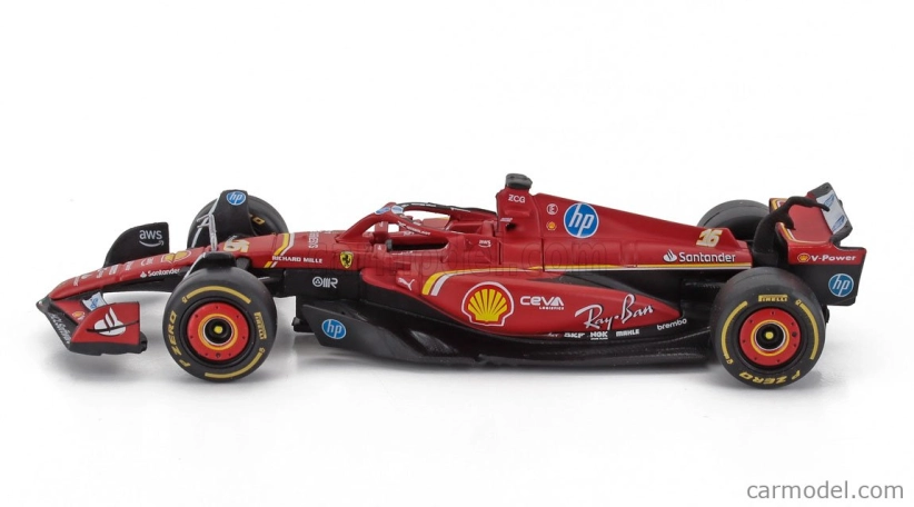 Bburago Ferrari F1 Sf-24 Team Scuderia Ferrari N16 Winner Monaco Gp 2024 Charles Leclerc 1:43 červeno-čierna