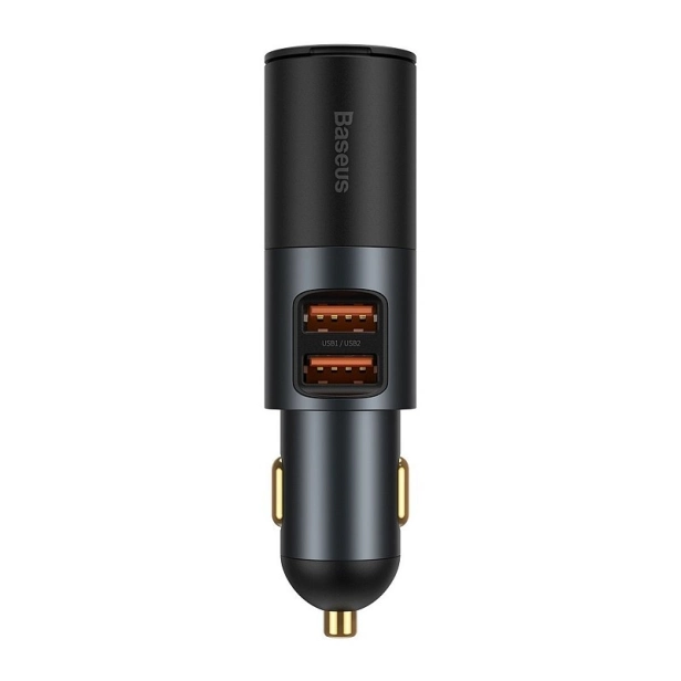 Baseus Nabíječka do auta Fast Charge s rozšiřujícím portem pro zapalovač cigaret, 2x USB