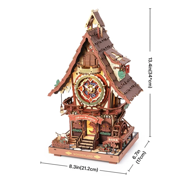 RoboTime 3D mechanická skládačka Kukačkové hodiny