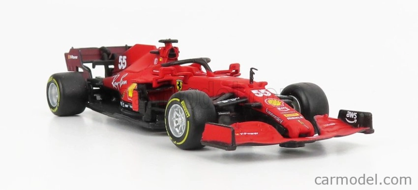 Bburago Ferrari F1 Sf21 Team Scuderia Ferrari Mission Winnow N 55 1:43, červená