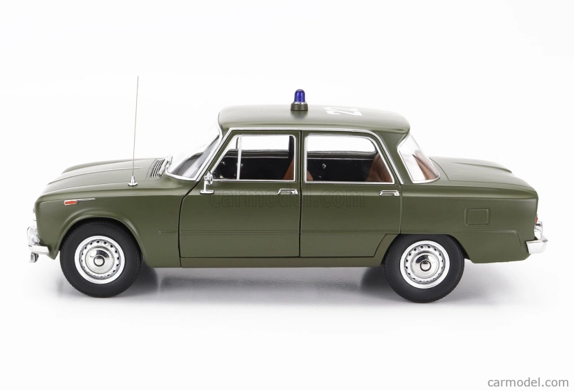 Mitica-diecast Alfa romeo Giulia 1.6 Ti Carabinieri Roma 1963 - Pronto Intervento Tel 686.666 1:18 Verde Caki Opaco - matná zelená