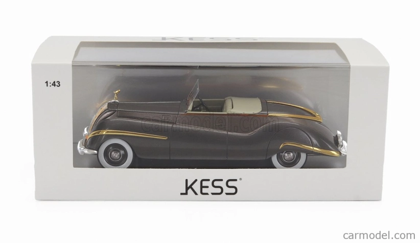 Kess-model Rolls royce Phantom Iii Labourdette Vutotal Cabriolet Open 1947 1:43 Grey Gold Met
