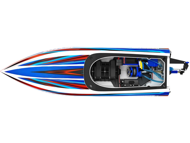 RC čln Traxxas Distruptor 4S RTR, modrý