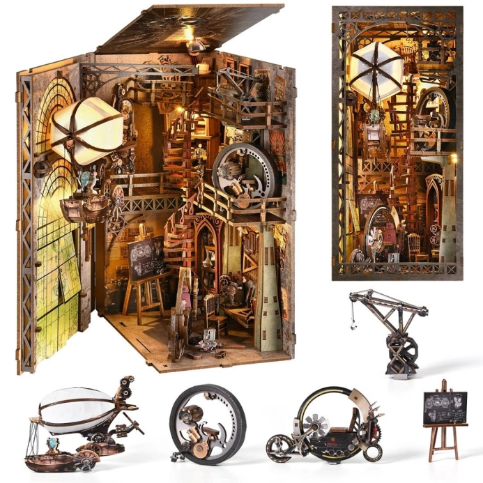 2Kids Toys 3D skládačka Zarážka na knihy Miniatura domečku Strýčkovo skladiště