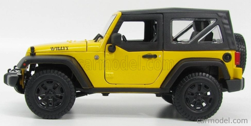 Maisto Jeep Wrangler Willys Soft-top 2014 1:18 žlto-čierna