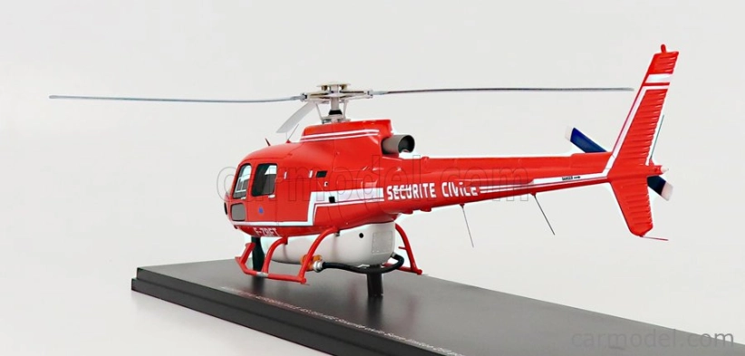 Alerte Aerospatiale As 350 Hbe Helicopter Securite Civile 1979 1:43 Red